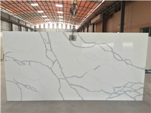 V0715 Calacatta White Marble Vein , Quartz Tiles & Slabs , Floor Covering Tiles, Quartz Wall Covering Tiles,Quartz Skirting